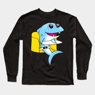 Happy Cartoon Baby Shark Long Sleeve T-Shirt